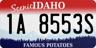 ID license plate 1A8553S