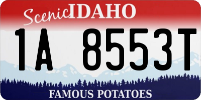 ID license plate 1A8553T