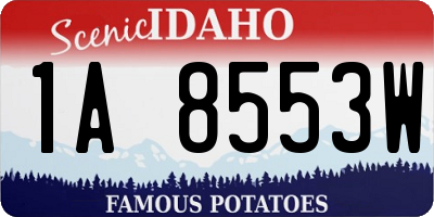 ID license plate 1A8553W