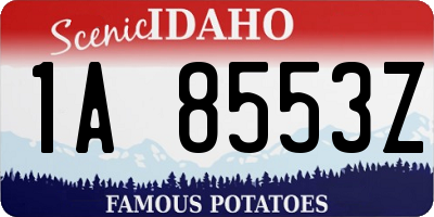 ID license plate 1A8553Z