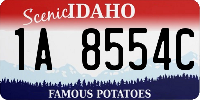 ID license plate 1A8554C