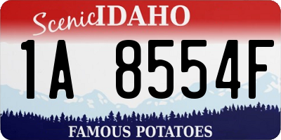ID license plate 1A8554F