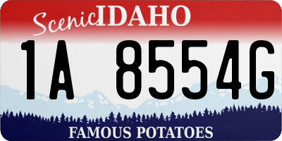 ID license plate 1A8554G