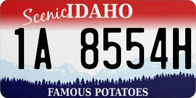 ID license plate 1A8554H
