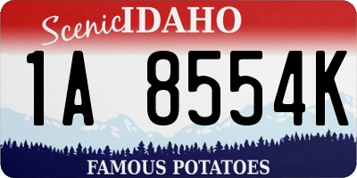 ID license plate 1A8554K
