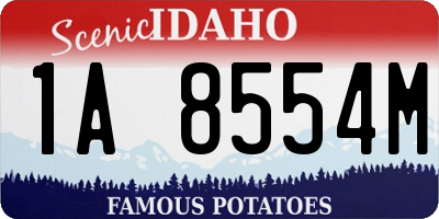 ID license plate 1A8554M