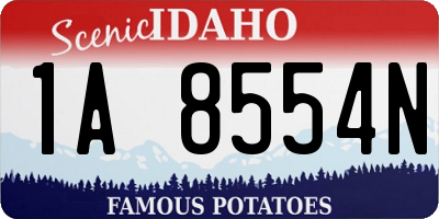 ID license plate 1A8554N