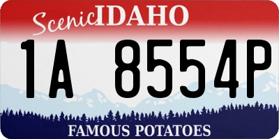 ID license plate 1A8554P
