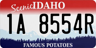 ID license plate 1A8554R