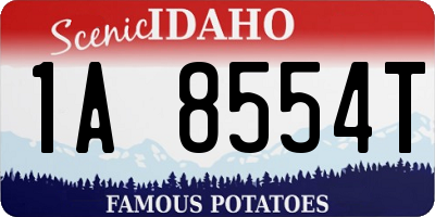 ID license plate 1A8554T