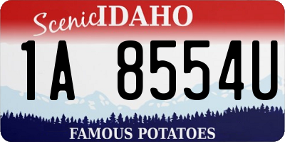 ID license plate 1A8554U