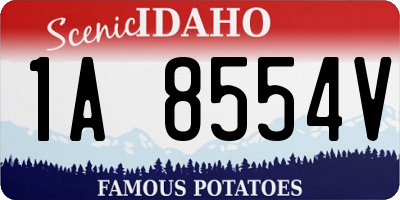 ID license plate 1A8554V