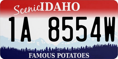 ID license plate 1A8554W