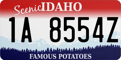 ID license plate 1A8554Z