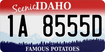 ID license plate 1A8555D