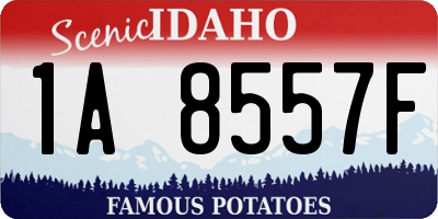 ID license plate 1A8557F