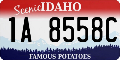 ID license plate 1A8558C