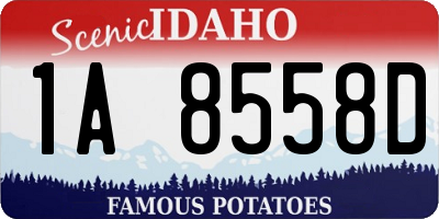 ID license plate 1A8558D
