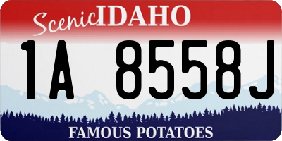 ID license plate 1A8558J