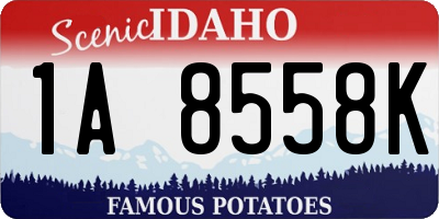 ID license plate 1A8558K