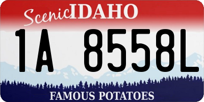 ID license plate 1A8558L
