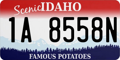 ID license plate 1A8558N