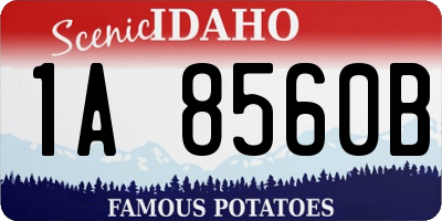 ID license plate 1A8560B