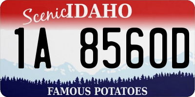 ID license plate 1A8560D