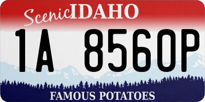 ID license plate 1A8560P