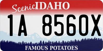 ID license plate 1A8560X