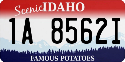 ID license plate 1A8562I