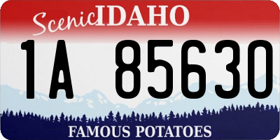 ID license plate 1A8563O