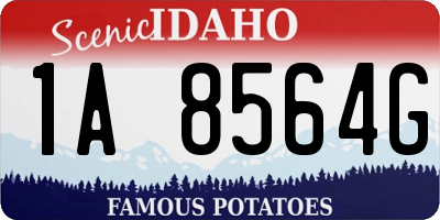 ID license plate 1A8564G