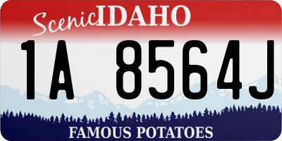 ID license plate 1A8564J