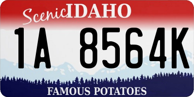 ID license plate 1A8564K