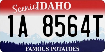 ID license plate 1A8564T