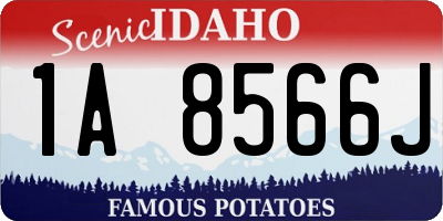 ID license plate 1A8566J