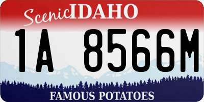 ID license plate 1A8566M