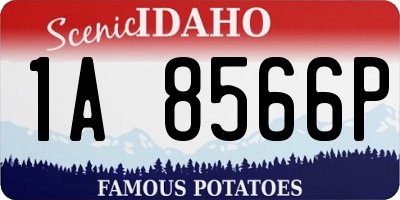 ID license plate 1A8566P