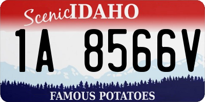 ID license plate 1A8566V