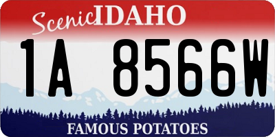 ID license plate 1A8566W