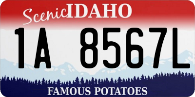 ID license plate 1A8567L