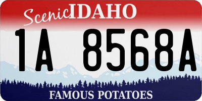 ID license plate 1A8568A