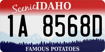 ID license plate 1A8568D