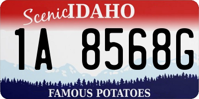 ID license plate 1A8568G