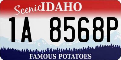 ID license plate 1A8568P