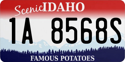ID license plate 1A8568S