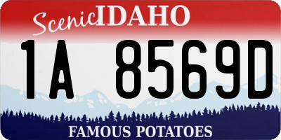 ID license plate 1A8569D