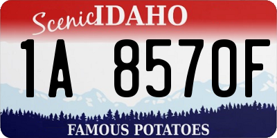ID license plate 1A8570F