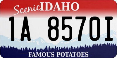 ID license plate 1A8570I